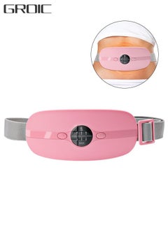 GROIC Portable Cordless Heating Pad, Menstrual Pad with 3 Heat Levels and Vibration Massage Modes, Fast Belly Wrap Belt, Back or Pain Relief for Women Girl  - Image 1