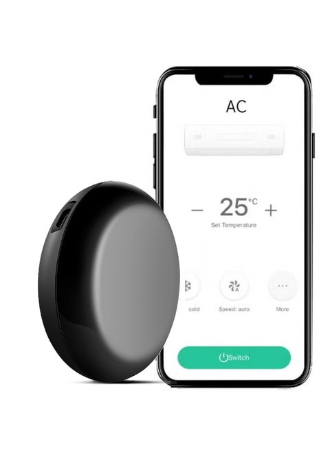Smart Remote Controller (Alternative of all infrared remote control). Wifi IR. Phone control. Smart Home Control for AC(air conditioner), TV, Lamp, Fan, Alexa, Google Home, Siri Voice Control. Tuya Smart Lite. Black