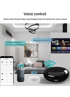 Smart Remote Controller (Alternative of all infrared remote control). Wifi IR. Phone control. Smart Home Control for AC(air conditioner), TV, Lamp, Fan, Alexa, Google Home, Siri Voice Control. Tuya Smart Lite. Black - pzsku/Z6E16148319E359AABE12Z/45/_/1739201317/8e95d738-718a-48ab-aad6-7d7246317813