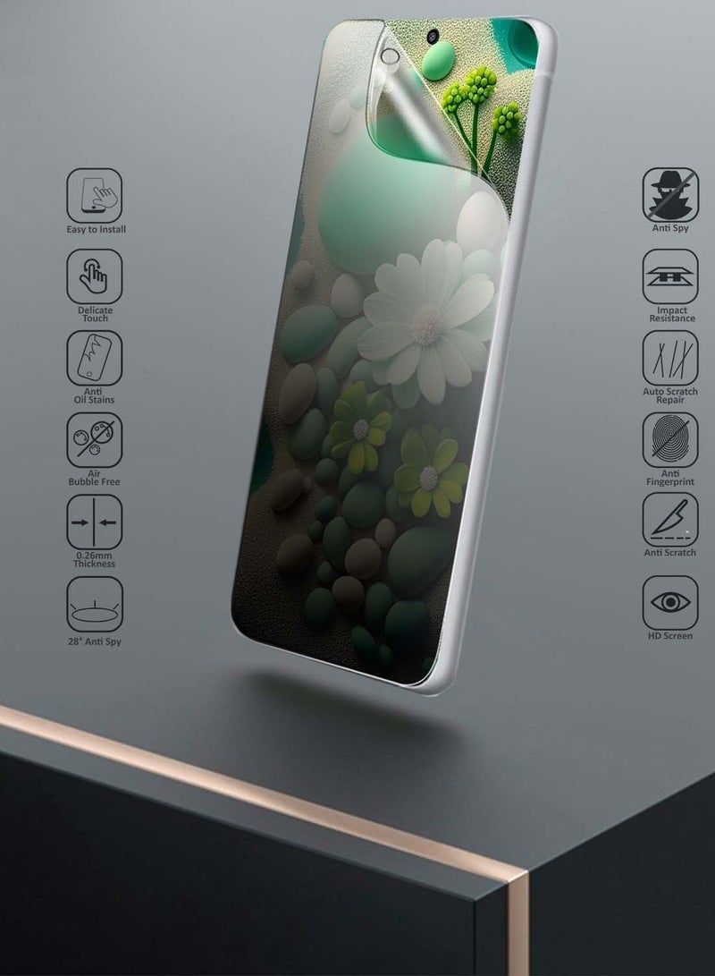 دبليو تيك حامي شاشة مرن ورقيق من هيدروجيل مضاد للتجسس / حماية الخصوصية لهاتف Xiaomi Poco F8 Pro 5G 2025 - شفاف (MSHFMP) - Image 2