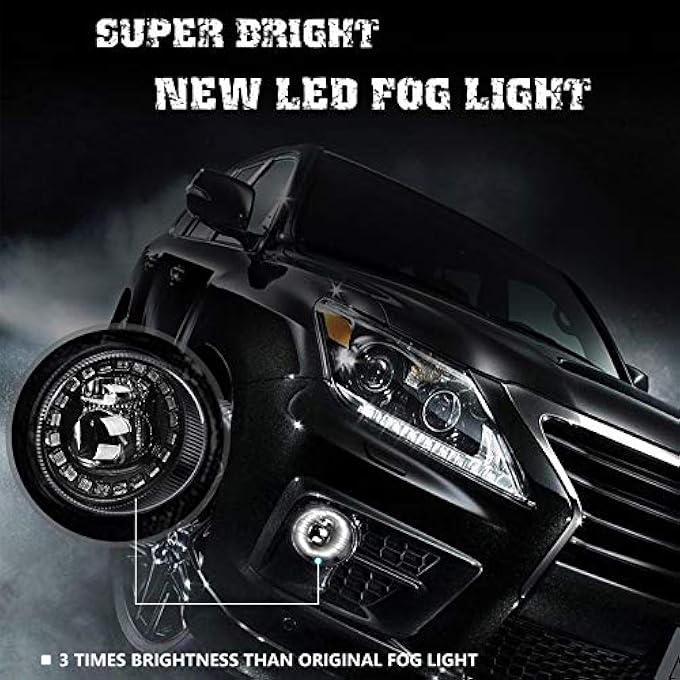 AUDEXEN Led Fog Lights With Drl Compatible With Toyota Camry Highlander Corolla Prius Passenger And Driver Side Led Fog Lamps Compatible With Lexus Gs Is Lx Rx Es Ct - Image 5