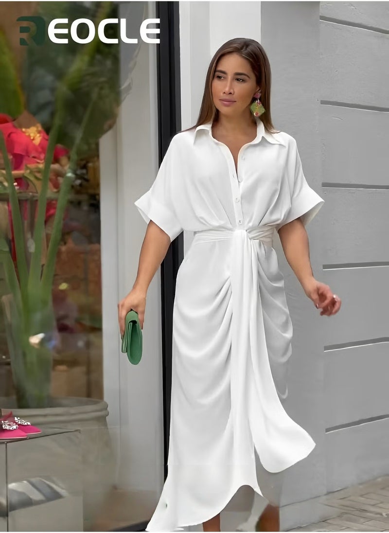 Women's Long Summer Dress Fashionable Lace Elegant Dress Women's Comfortable Lightweight Plus Size Casual Beach Vacation Long Dress