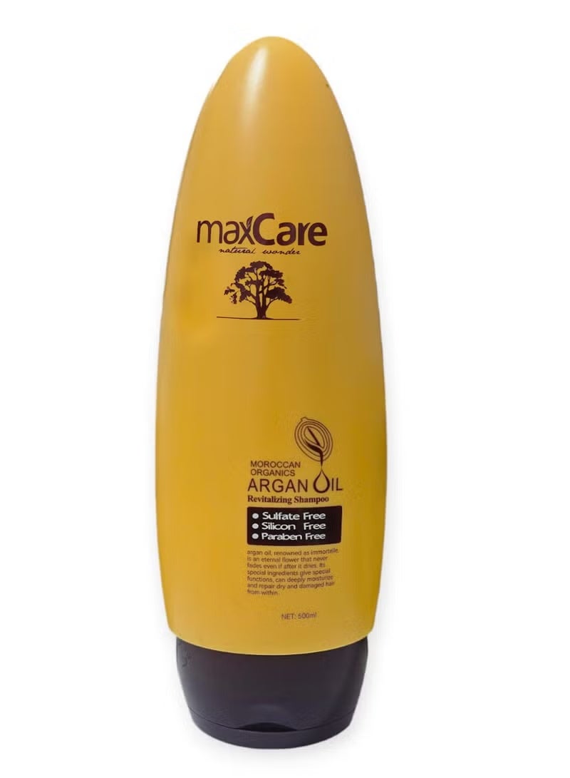Maxcare Organic Moroccan Argan Revitalizing Shampoo 500ml - Image 1