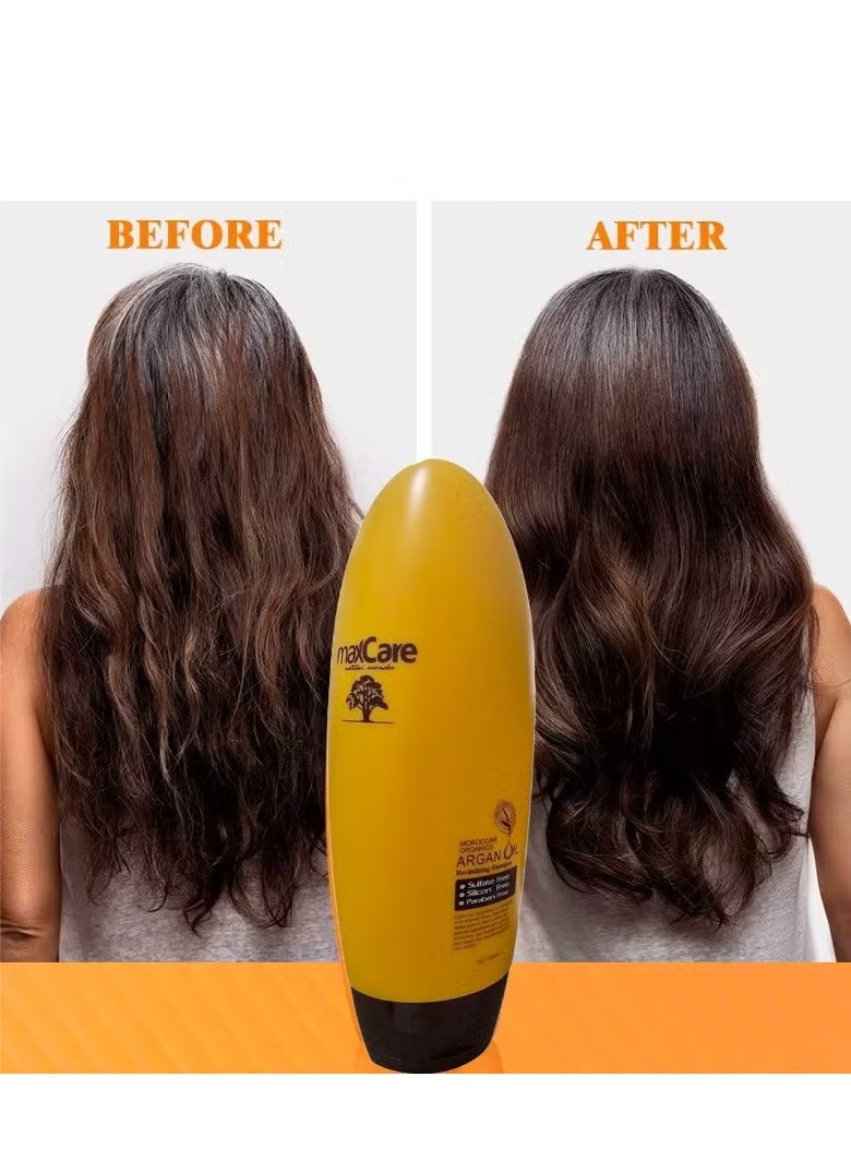 Maxcare Organic Moroccan Argan Revitalizing Shampoo 500ml - Image 3