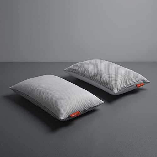 Sleepyhead Hollow Fibre Pillow Pack of 2 (26x16 Inch) | Soft Plush Fiber Filling | Free Extra Filling for Custom Comfort | Breathable & Anti-Odour Fabric | Neck & Head Support Pillow (Grey & White) - Image 2