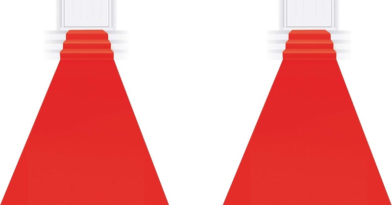 ARS Indoor/Outdoor Large Celebration Red Carpet, Red Carpet Runner for Exhibition, Large celebrations, weddings, birthdays, parties, decorative steps, running tracks, red carpet, 1 Roll - Image 1
