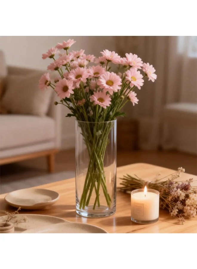 Danube Home Emerelle Cylinder Vase 10.5X5X23Cm Clear