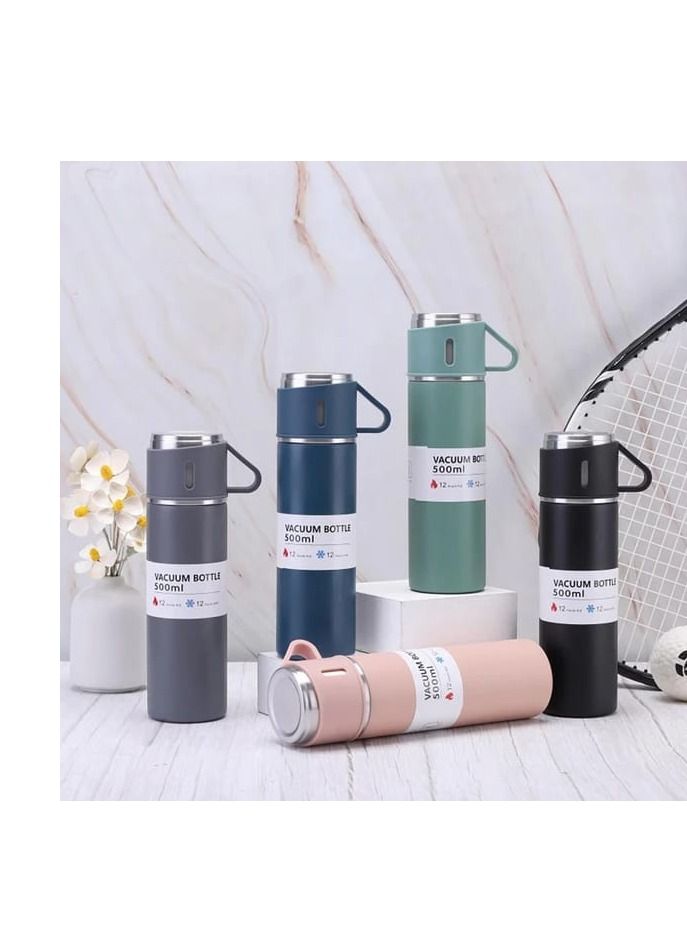 NNS Affordable 500ml Bullet Double-Layer Stainless Steel Vacuum Thermos Tumbler Travel Mug Business Trip Water Bottle Tea Infuser (FLK4)  - Image 3