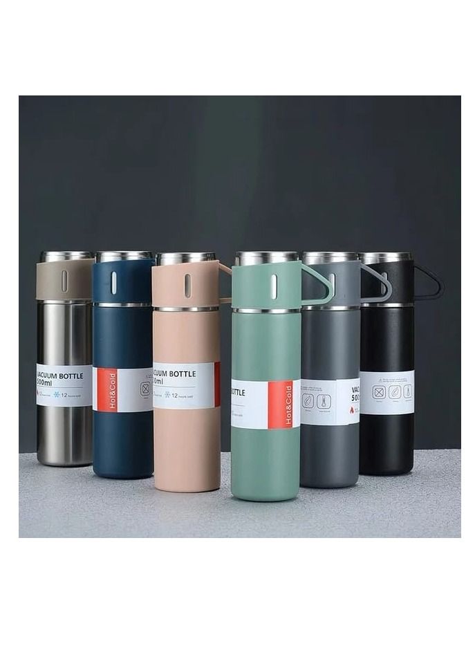 NNS Affordable 500ml Bullet Double-Layer Stainless Steel Vacuum Thermos Tumbler Travel Mug Business Trip Water Bottle Tea Infuser (FLK4)  - Image 2