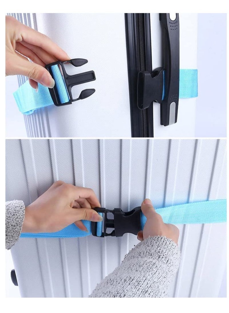 Luggage Straps Suitcase Belts Wide Adjustable Packing Straps Travel Accessories, Suitcase Belts, Packing Straps Travel Belts Accessories for Business Traveling Packing, 2 PCS 74 x 2 Inch Blue - Image 4