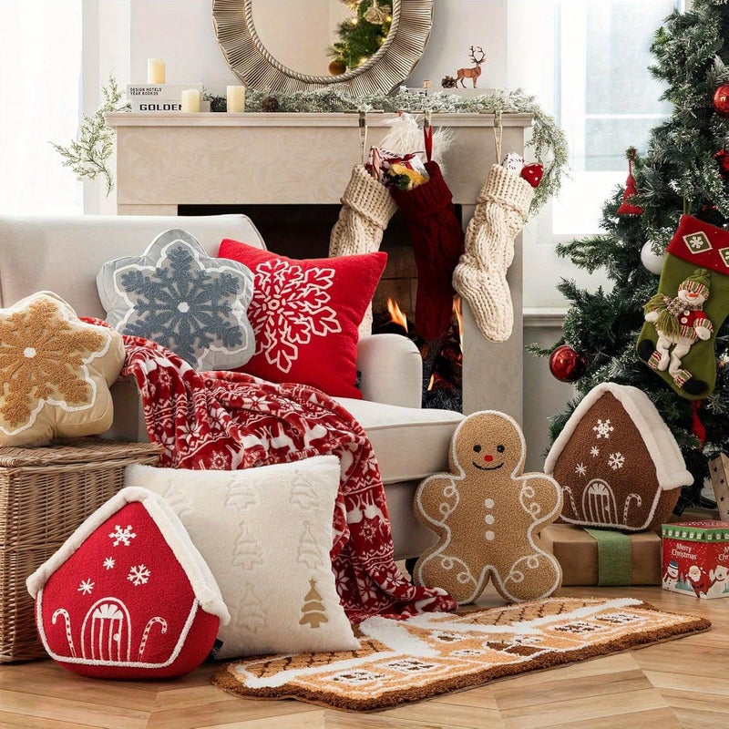 Gingerbread Man Plush Pillow Soft Cushion Holiday Easter Decor Gift for Mom - Image 5