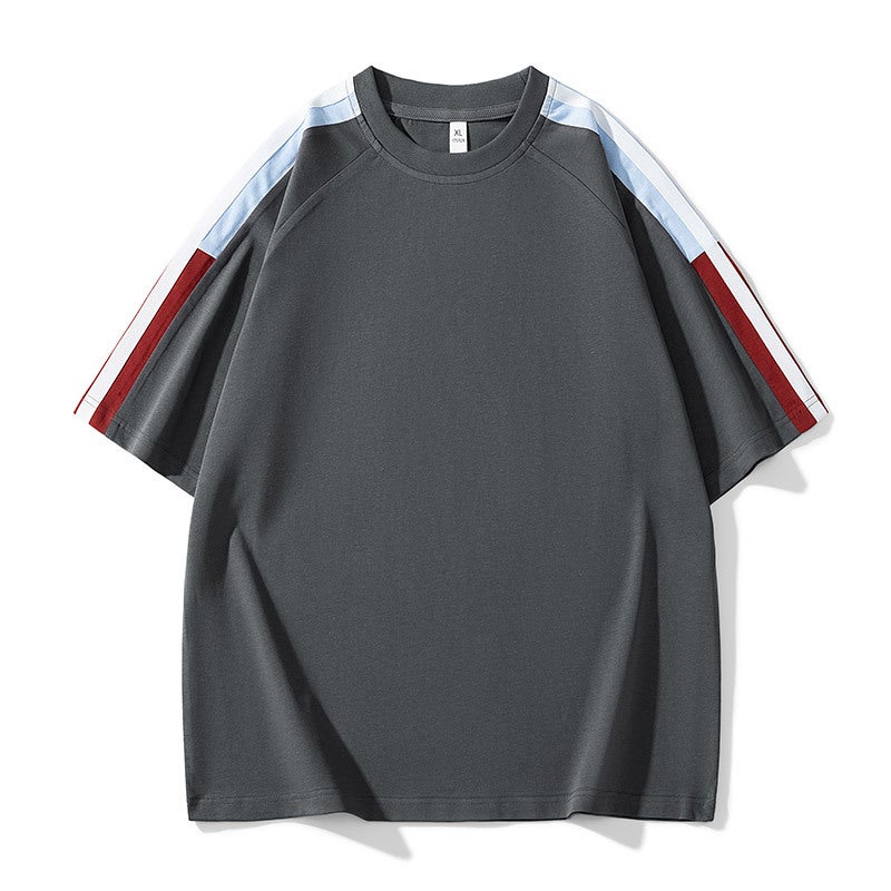 Men'S Short-Sleeved T-Shirt Summer Ice-Sense Trendy Brand Boys Hong Kong Style Half-Sleeved T-Shirt Casual Sports Top - Image 1
