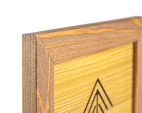 Woodside Rustic Wooden Picture Frame 11x14 Inch - Natural Solid Eco Distressed Wood for Wall Mounting Photo Frame - Walnut - Image 4