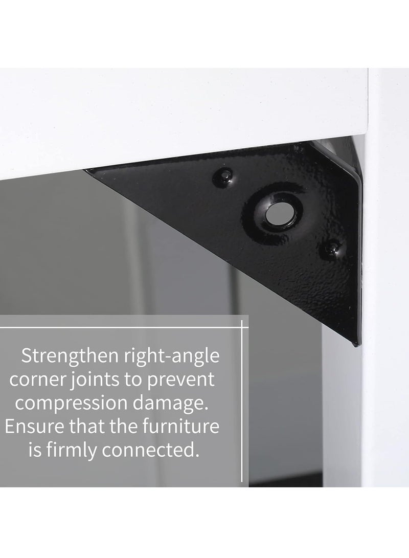 KASTWAVE 12 Pcs Steel Corner Braces Joint, Trapeziform Angle Code Brackets Corner Brace, Support Joint Bracket Fastener  - Image 5