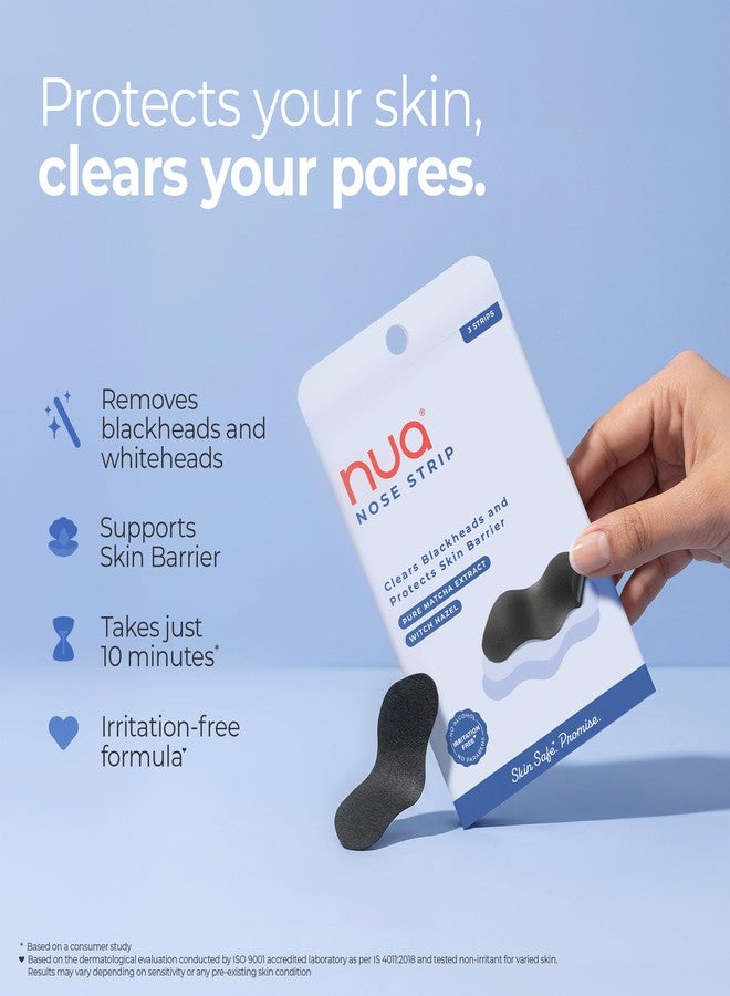 Nua Nose Strip | Removes Blakcheads & Whiteheads | Absorbs Excess oil & Sebum | Pure Matcha and Witch Hazel | 100% Natural Extracts | Works within 10 minutes | Protects Skin Barrier | Safe on Skin - Image 4