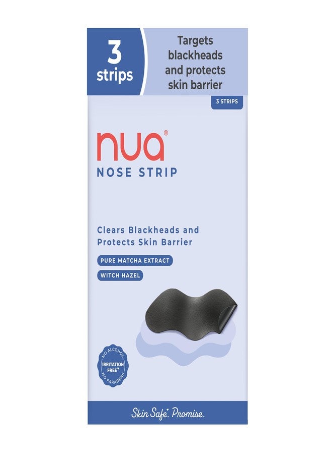Nua Nose Strip | Removes Blakcheads & Whiteheads | Absorbs Excess oil & Sebum | Pure Matcha and Witch Hazel | 100% Natural Extracts | Works within 10 minutes | Protects Skin Barrier | Safe on Skin - Image 1