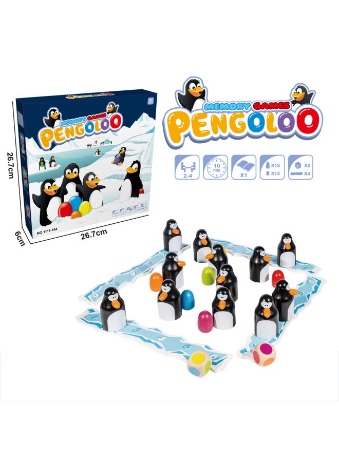 PENGOLOO Antarctic Penguin Children's Memory Training Educational Board Game Toys Parent-Child Interactive Fun Game-Color:[english Color Box] Penguin Game