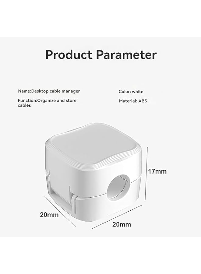 Green Tiger 6 Pcs Magnetic Cable Holder,Phone Charging Cable Keeper,Under Desk Cable Clips Management,Magnetic Cord Organize,Cord Holder for Home Office Desk Phone Car Wall,White - Image 2