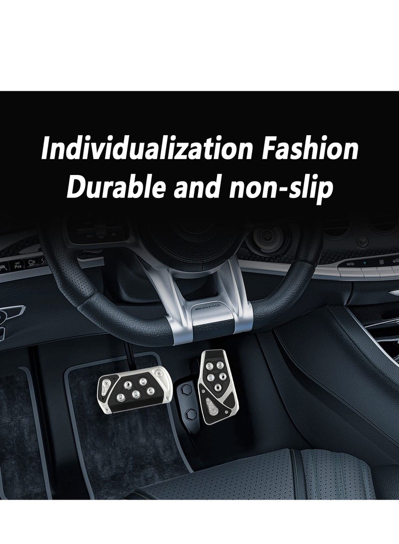 Generic Non-Slip Automatic Transmission Car Pedal Cover Kit(Brake&Gas Accelerator Pedal Pads) No Drilling Car Aesthetic Accessories for Car Safety&Car Decoration (Black 2pcs) - Image 5