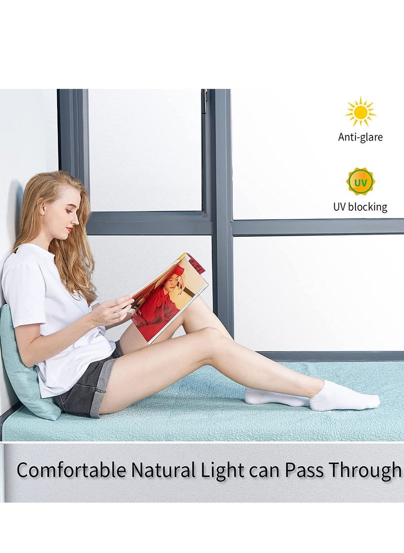 Frosted Window Privacy Film Heat Control UV Blocking,Static Cling Non-Adhesive Reusable,Matte
