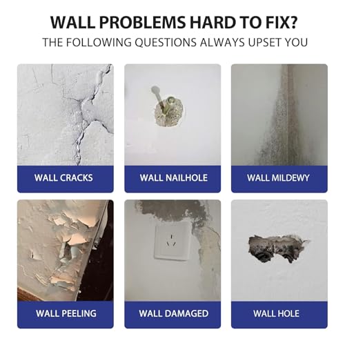 Lyrovo 500g Wall repair paste waterproof Kit Wall Mending Agent Wall Spackle with Scraper Wall Surface Hole Fill Quick and Easy Solution - Image 5