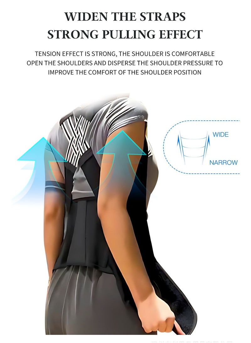 Generic - Back Brace and Posture Corrector for Women and Men Back Straightener Posture Corrector Scoliosis and Hunchback Correction Back Pain Spine Corrector Support Adjustable Posture Trainer - Image 1