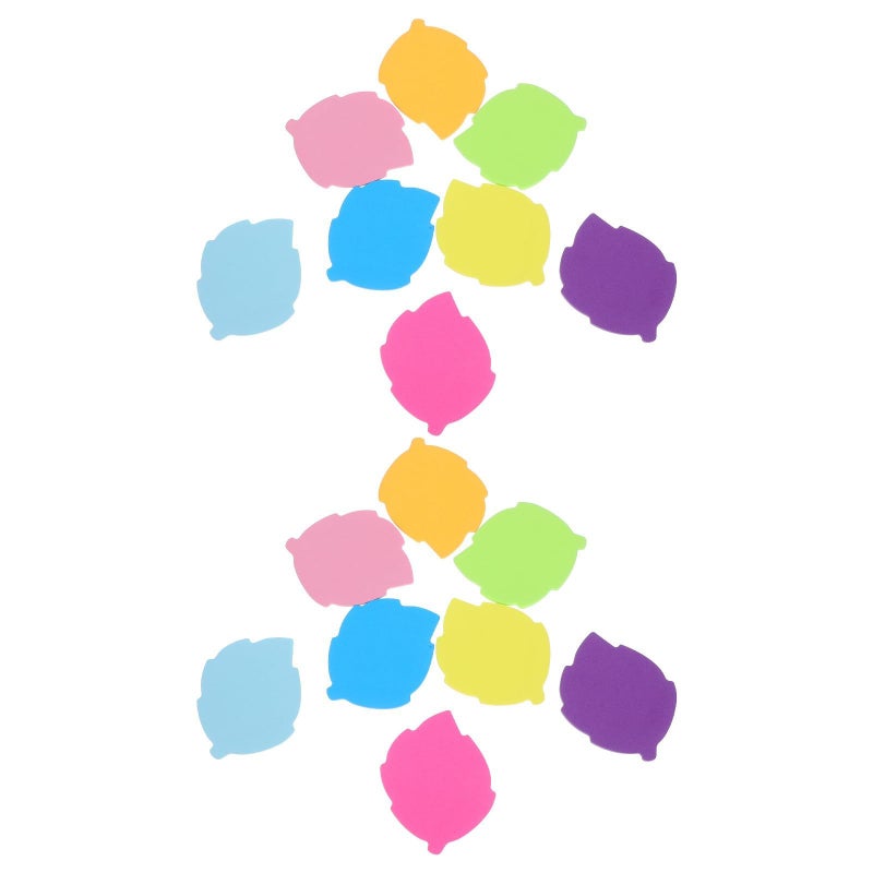 Leaf Shaped Self Stick Notes 16 Pcs Small Adhesive Memo Pads 8 Colorful Fluorescent Shades Random Color Removable Reminder Pads For Home School Office Use - Image 2