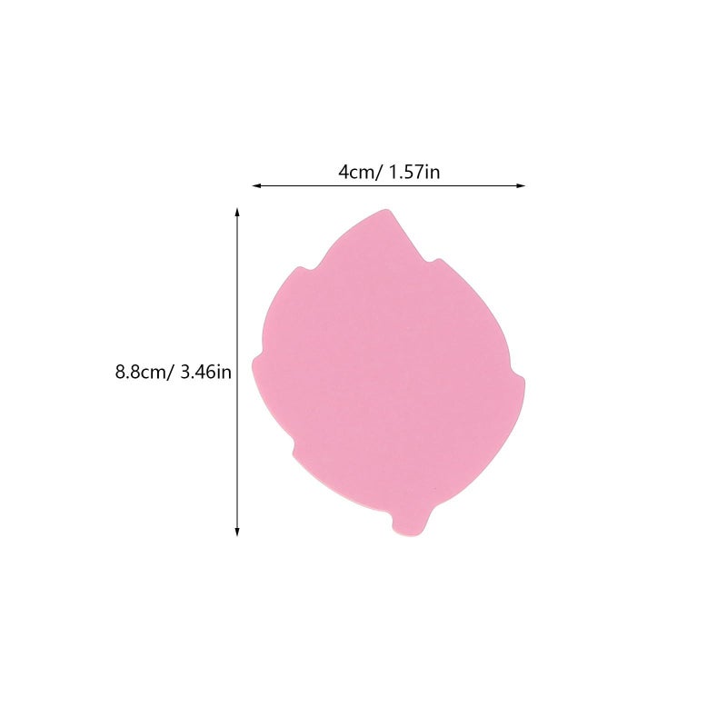 Leaf Shaped Self Stick Notes 16 Pcs Small Adhesive Memo Pads 8 Colorful Fluorescent Shades Random Color Removable Reminder Pads For Home School Office Use - Image 3