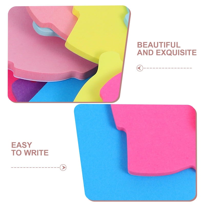 Leaf Shaped Self Stick Notes 16 Pcs Small Adhesive Memo Pads 8 Colorful Fluorescent Shades Random Color Removable Reminder Pads For Home School Office Use - Image 4