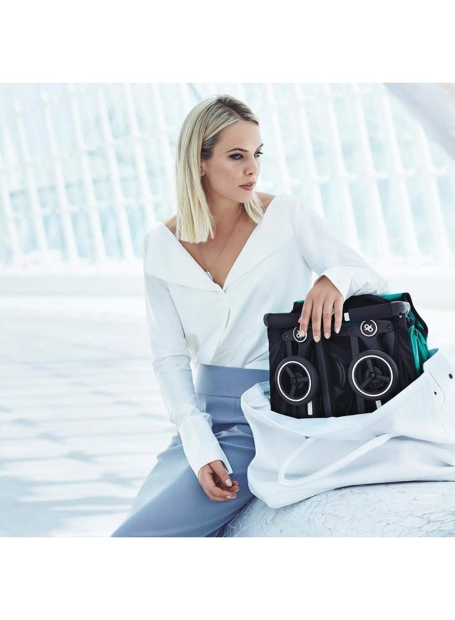 gb Pockit+ All-Terrain, Ultra Compact Lightweight Travel Stroller with Canopy and Reclining Seat in Velvet Black - Image 2