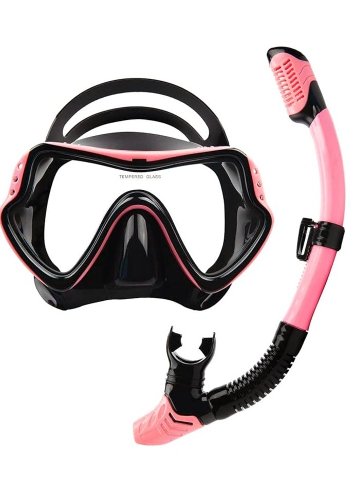 TRASSLE Snorkel Diving Mask,Fold 180°Panoramic Diving Snorkeling Goggle with Latest Dry Top Breathing System, Tempered Glass Anti-Fog Anti-Leak Snorkeling Gear for Adults and Youth  - Image 1