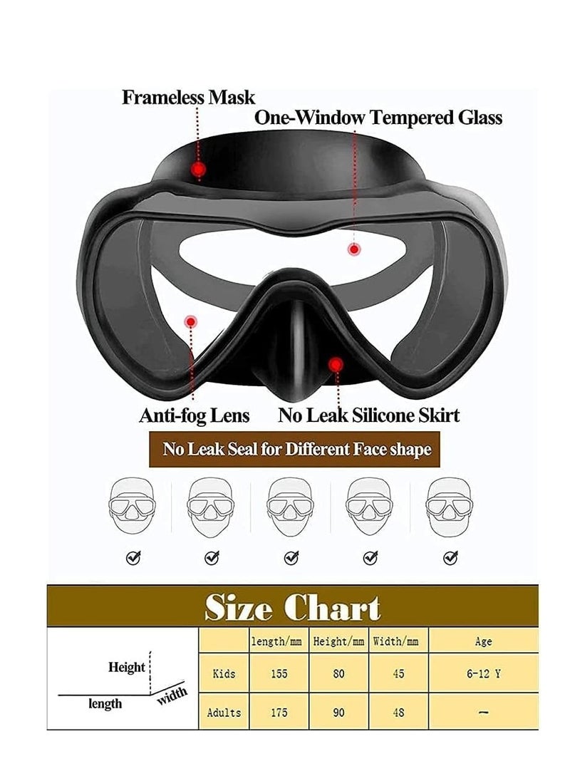 TRASSLE Snorkel Diving Mask,Fold 180°Panoramic Diving Snorkeling Goggle with Latest Dry Top Breathing System, Tempered Glass Anti-Fog Anti-Leak Snorkeling Gear for Adults and Youth  - Image 3