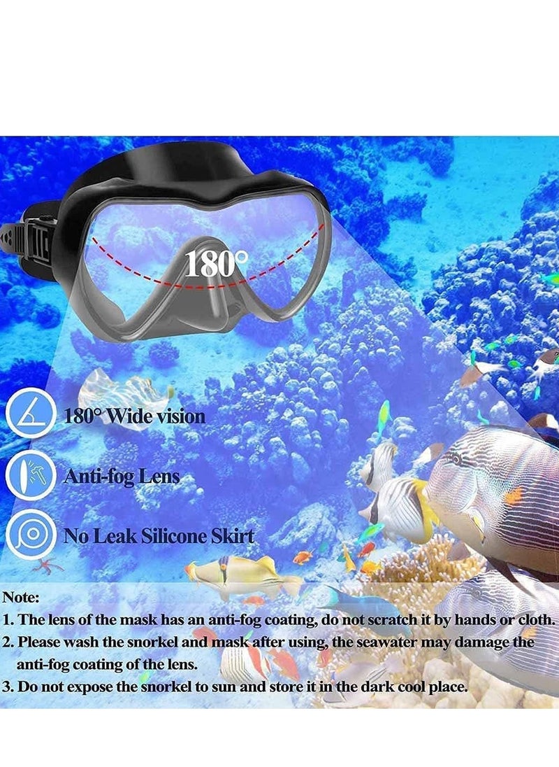 TRASSLE Snorkel Diving Mask,Fold 180°Panoramic Diving Snorkeling Goggle with Latest Dry Top Breathing System, Tempered Glass Anti-Fog Anti-Leak Snorkeling Gear for Adults and Youth  - Image 5