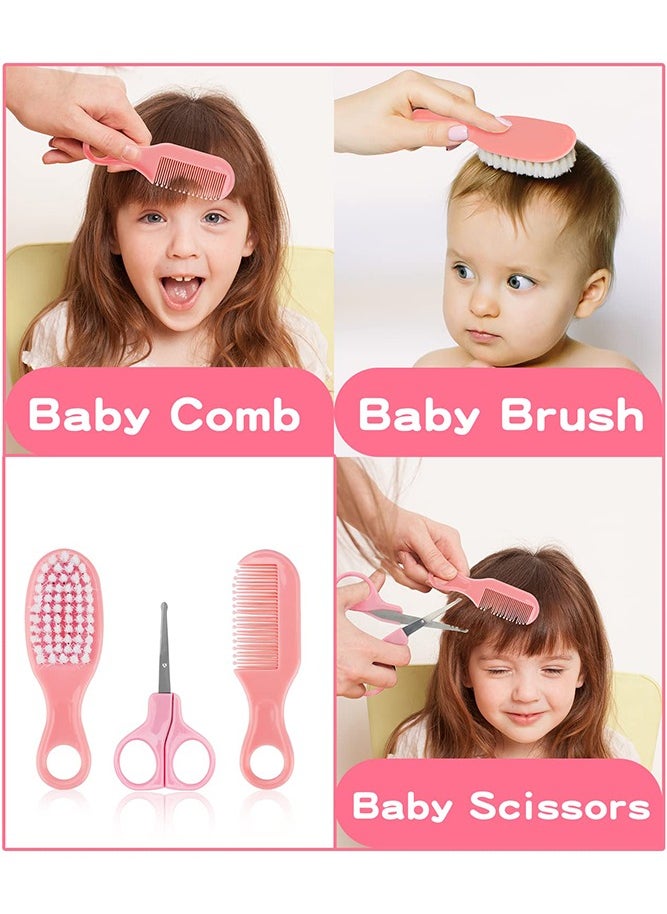 Bebiland - New Baby Healthcare and Grooming Kit, 20 in 1 Baby Electric Nail Trimmer Set Newborn Nursery Health Care Set for Newborn Infant Toddlers Baby Boys Girls Kids 0-3 Years (Pink) - Image 1