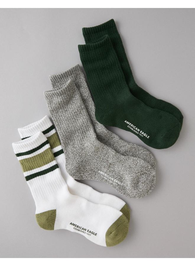 American Eagle AE Terry Crew Socks 3-Pack