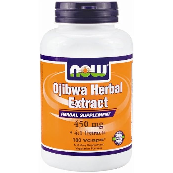 now Ojibwa Herbal Extract 4:1 Extracts 450 MG (180 Vegetarian Capsules)