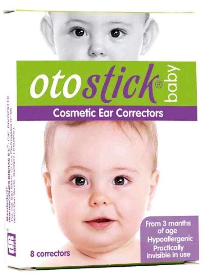 Otostick Baby, Aesthetic Correctors for Prominent Ears, Contains 8 Correctors and 1 Cap, Age 3+ Months - Image 1