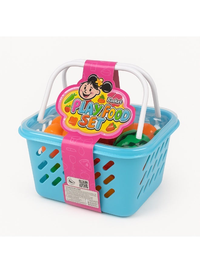 متجر 7 لعبة سلة تسوق بلاستيكية للأطفال ومجسمات خضار وفواكه وأطعمة ملونة – طقم أدوات مطبخ لعب تعليمي يحفّز التخيّل والإبداع، مناسب لعمر 3 سنوات فأكثر - Image 4