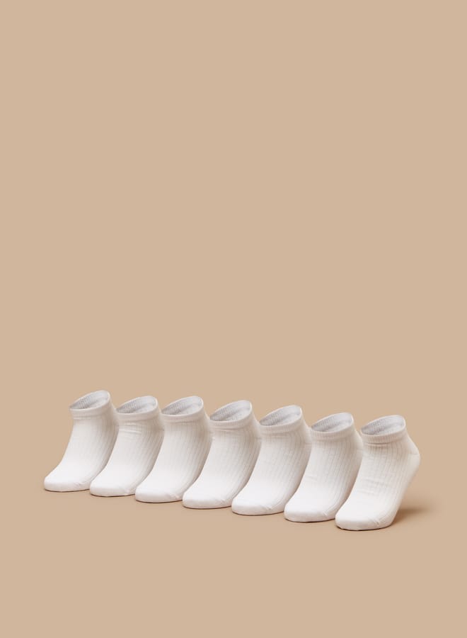 JUNIORS Ribbed School Ankle Length Socks - Set Of 7 - Image 1
