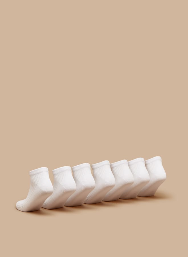 JUNIORS Ribbed School Ankle Length Socks - Set Of 7 - Image 4