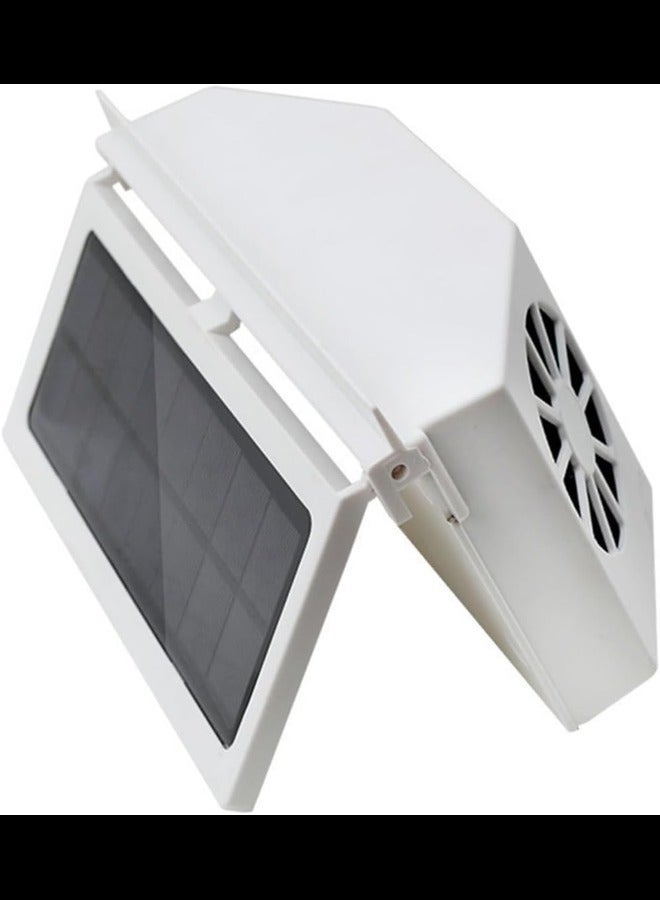 Generic Solar Fan Cooler Solar Car Ventilation Fan Air Conditioner for Window Fan Car Window Fans Car Fan Car Air Freshener Fan Auto Fan Cooling Fan White Abs Air Outlet  - Image 3