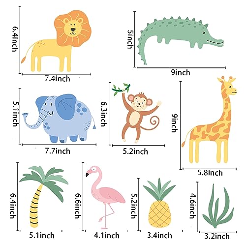 AOWDIAO Animals Wall Decals, Cute Safari Wall Stickers for Baby Kids, Jungle Theme Decor for Nursery, Classroom, Playroom, Bedroom - Image 5