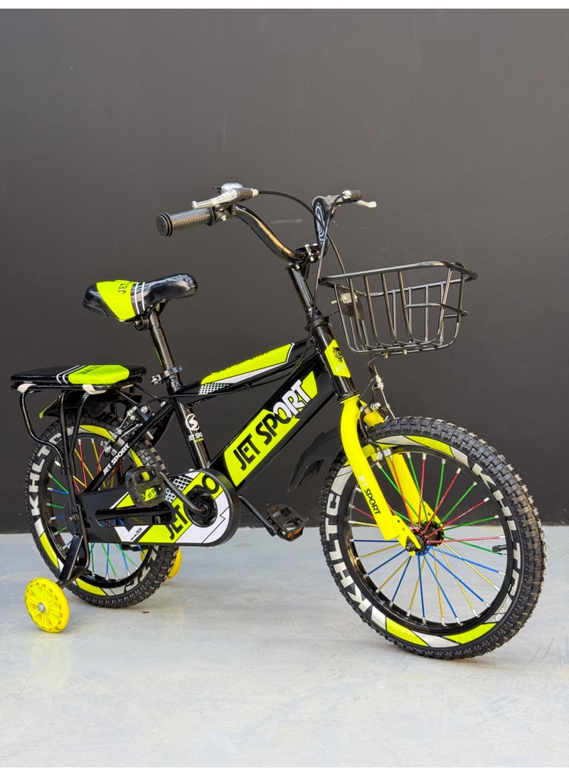 Kids Bicycle 16 Inch, Suitable for Ages 4–7 Years, High-Quality Durable Frame, Front Basket, Bell, Illuminated Training Wheels, Quick-Release Padded Seat, Front & Rear Fenders - Image 5