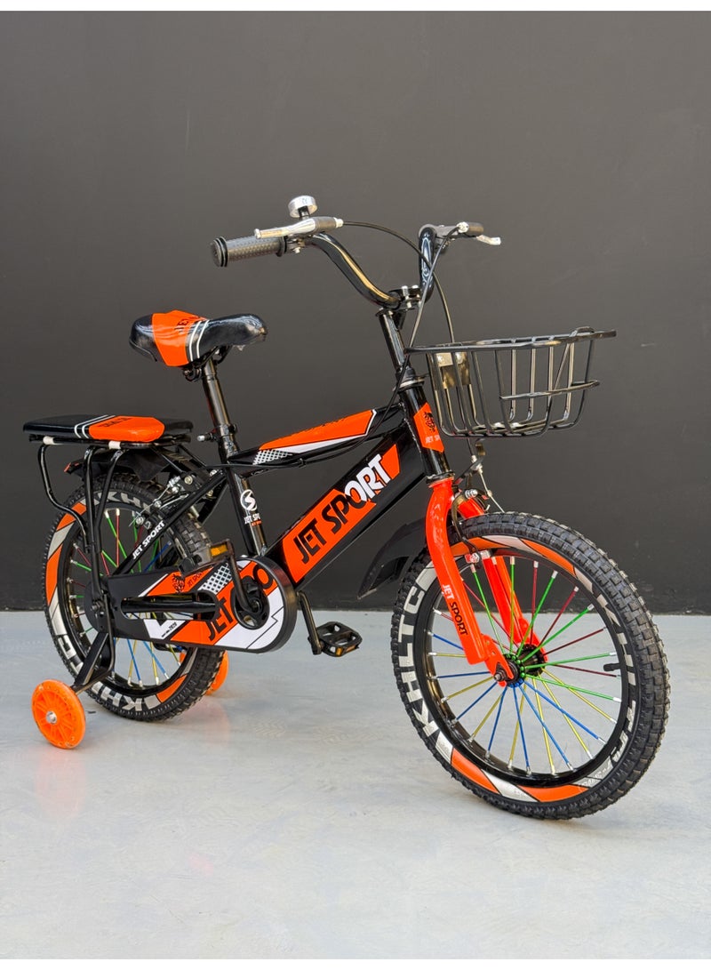 Kids Bicycle 16 Inch, Suitable for Ages 4–7 Years, High-Quality Durable Frame, Front Basket, Bell, Illuminated Training Wheels, Quick-Release Padded Seat, Front & Rear Fenders - Image 4