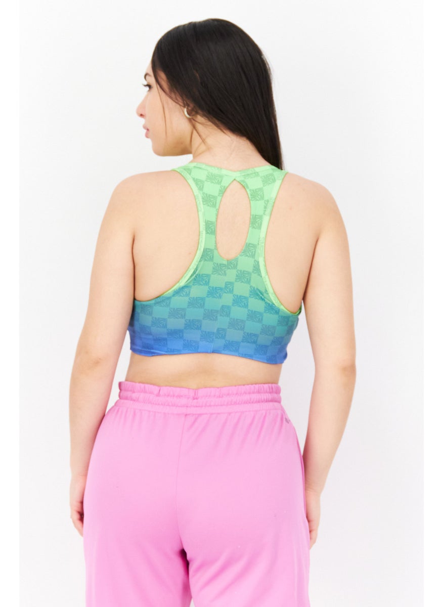 STEVE MADDEN - Women Sportswear Fit Padded Sports Bra, Lime Green - Image 1