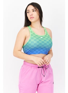 Women Sportswear Fit Padded Sports Bra, Lime Green