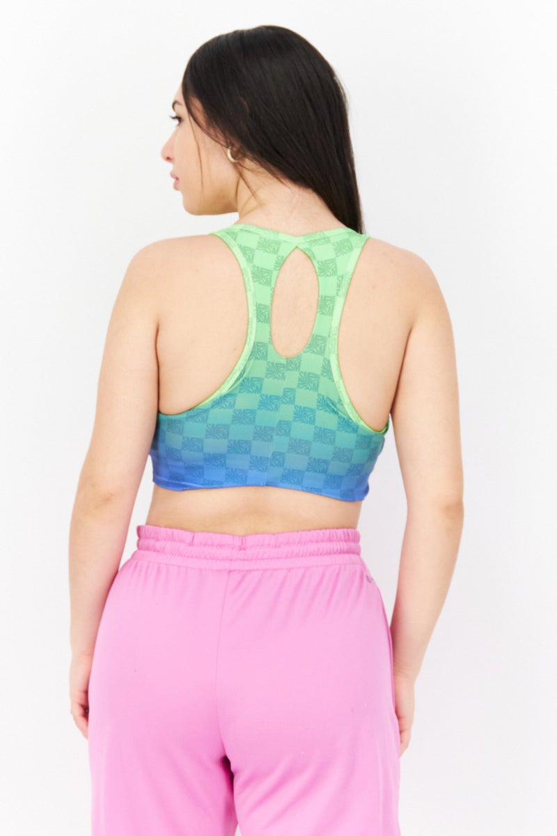 STEVE MADDEN Women Sportswear Fit Padded Sports Bra, Lime Green - Image 2