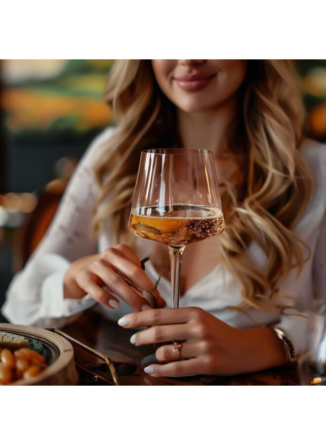 قطعتان من كؤوس النبيذ الأحمر، كأس نبيذ بوردو من الكريستال الإيطالي المنفوخ يدويًا، 22 أونصة، من الزجاج المنفوخ عالي الجودة الخالي من الرصاص، عبوة هدايا للذكرى السنوية للزفاف أو هدايا عيد الميلاد - Image 5