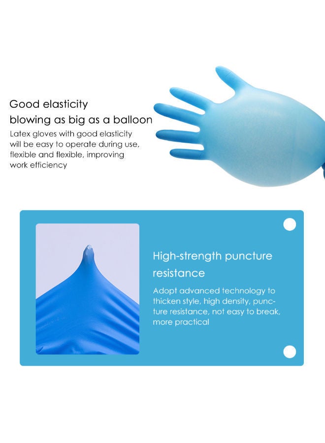 NIBEMINENT 50-Piece Portable Waterproof Nitrile Gloves Blue 22 x 9 0.2centimeter  - Image 4