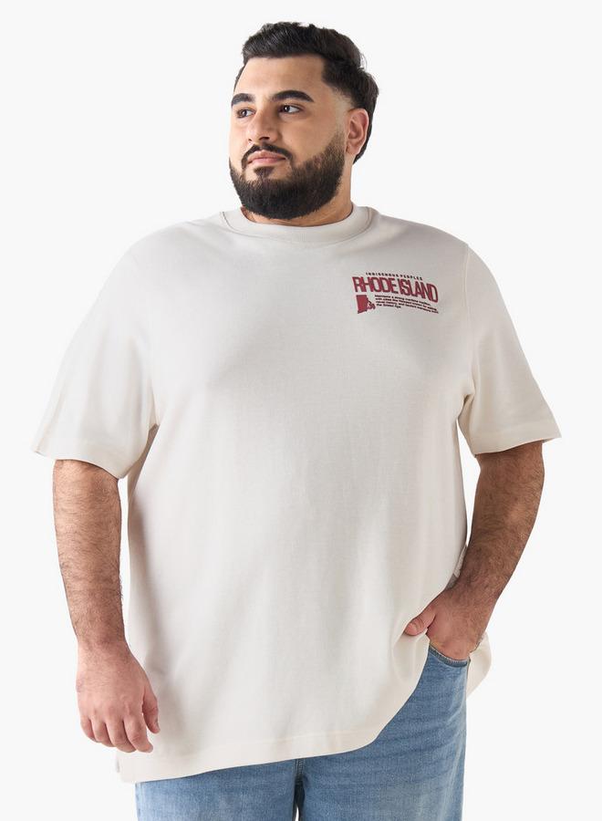 Maxim Men Regular Fit Crew Neck Short Sleeves Rhode Island Print T shirt - Image 5